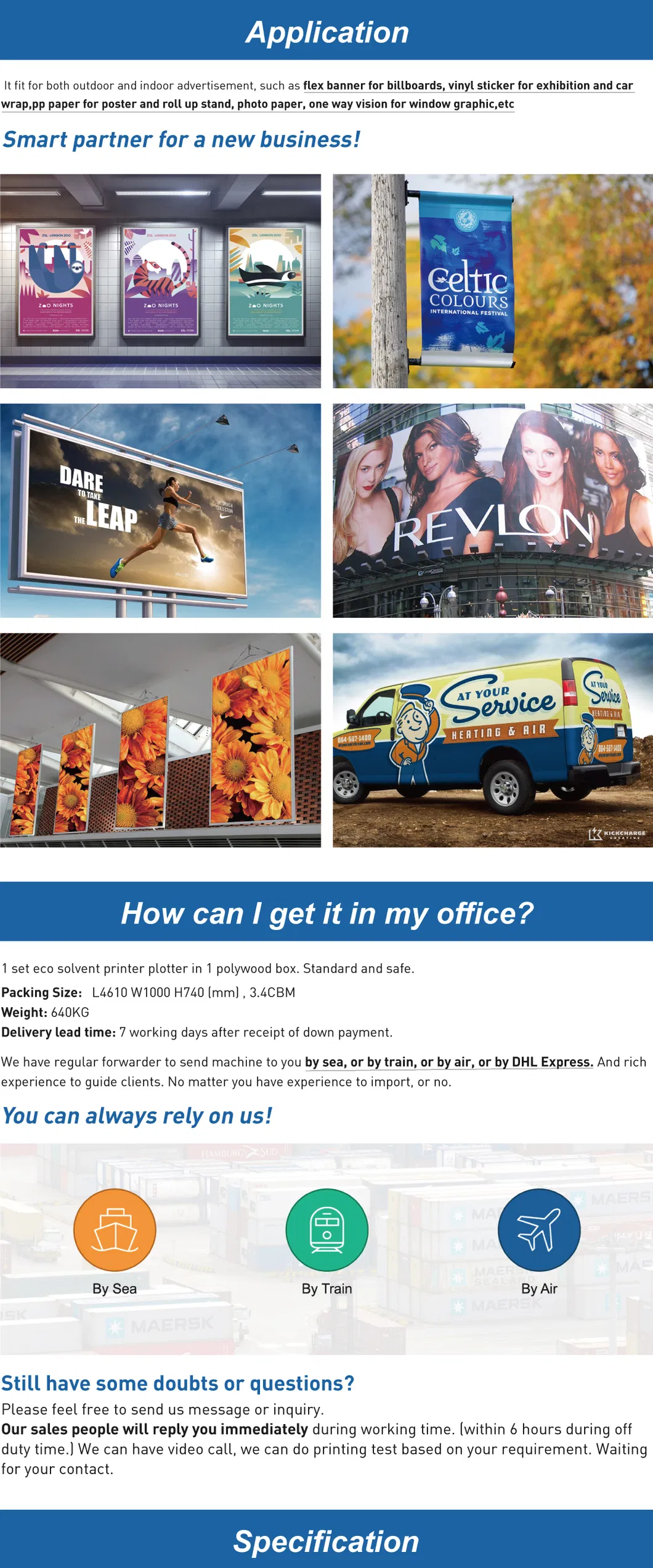 10FT Grand Format Eco Solvent Inkjet Banner Printer F1080 Dx5 I3200 Available with High Speed for Vinyl Sticker Billboard Tarpaulin for Outdoor and Indoor Sign