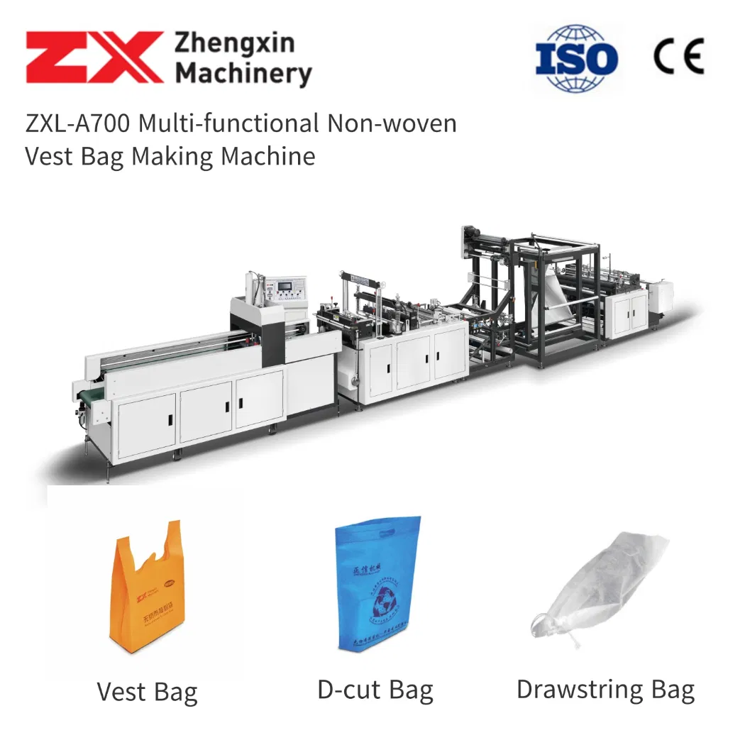 Efficient Non Woven Fabric Bag, Material Trr Bag/PLA Non Woven Shopping Bag, Gift Box Bag/Food Lunch Cooler Bag/PP Bag Making Machine with New Design