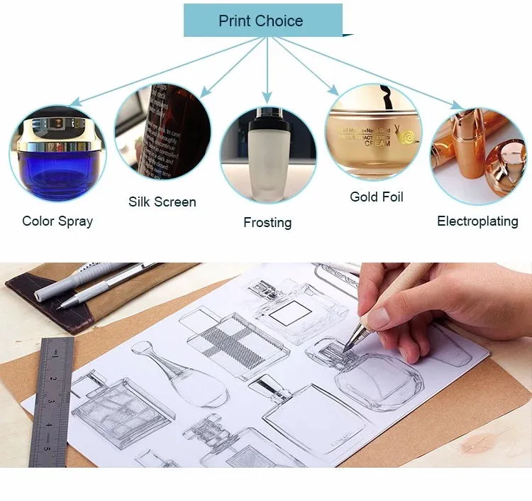 Fea15 Metal Luxury Niche Perfume Bottles Glass Jar with Crimp Neck