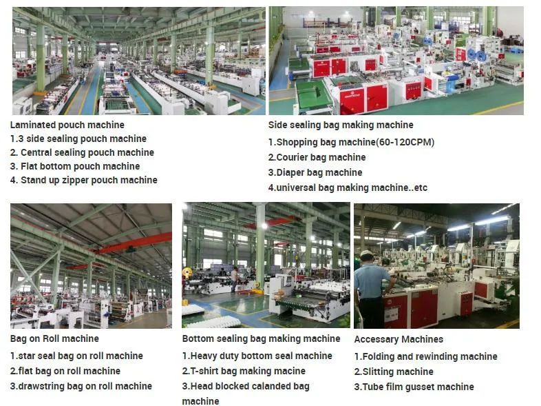 Fully Automatic Film Folding and Rewinding Machine with Hot Slitting and Gusset Device