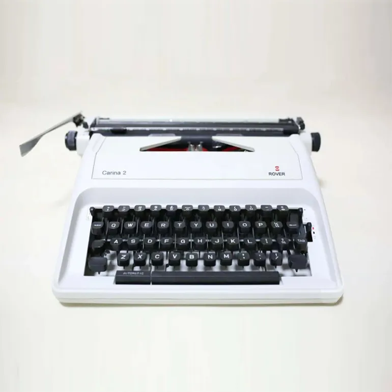 Retro Mechanical Wired & Wireless Keyboard Mechanical English Russian Typewriter/Ribbon Printer with Tablet Stand Portable Manual/ Old Printer