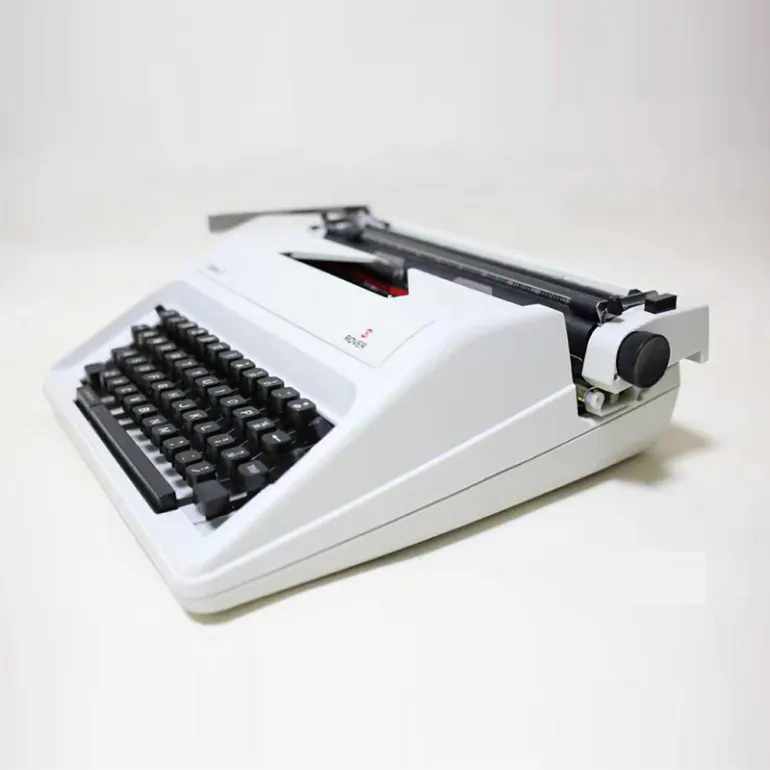 Retro Mechanical Wired & Wireless Keyboard Mechanical English Russian Typewriter/Ribbon Printer with Tablet Stand Portable Manual/ Old Printer