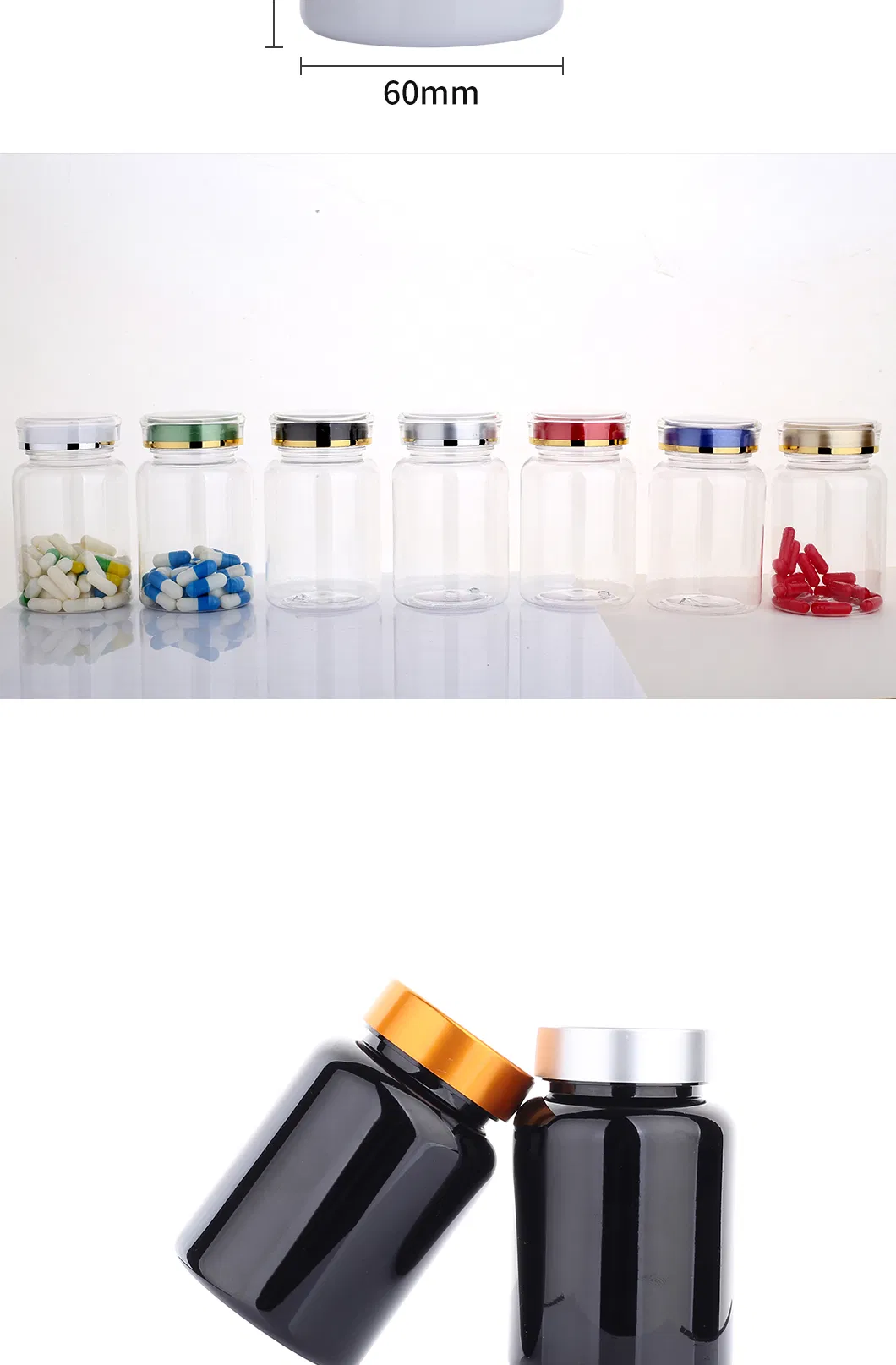 Wholesale Quality Customized 190ml Empty Plastic Capsule Medicine Bottles