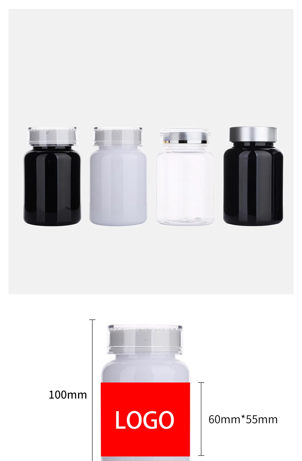 Wholesale Quality Customized 190ml Empty Plastic Capsule Medicine Bottles